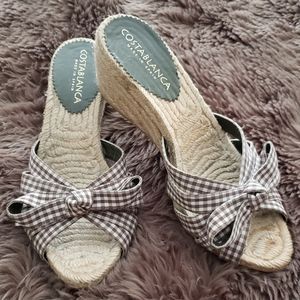 Costa Blanca Wedge Sandals. Size 6M. (Made in Spain)